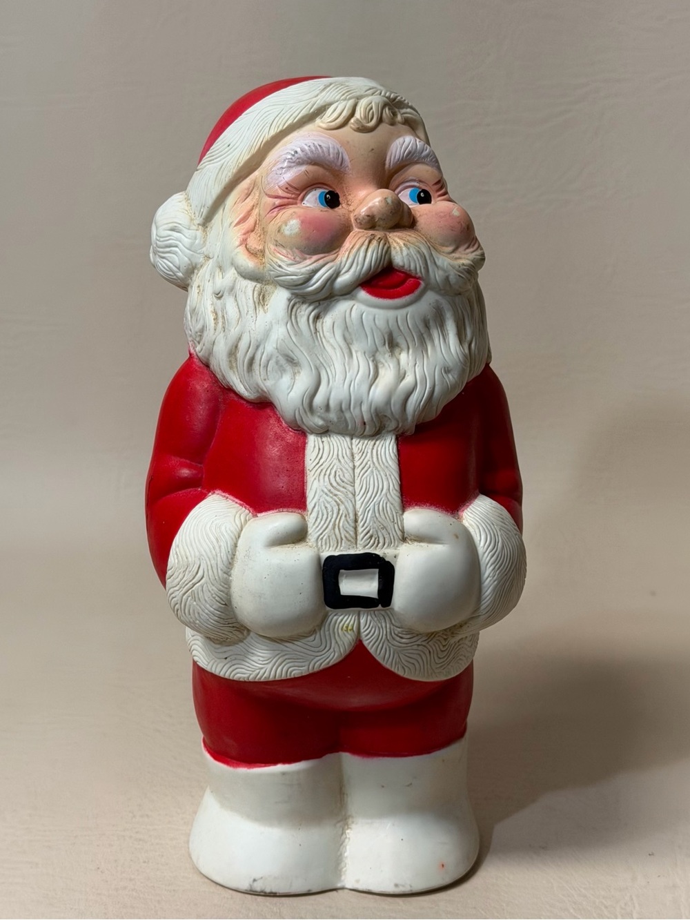 Vintage Christmas Santa Rubber Squeaker Toy, Stahlwood 8"